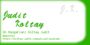 judit koltay business card